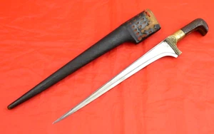 VERY FINE ANTIQUE CENTRAL ASIA CHOORA DAGGER Afghanistan Bukhara Islamic Sword - Picture 1 of 24