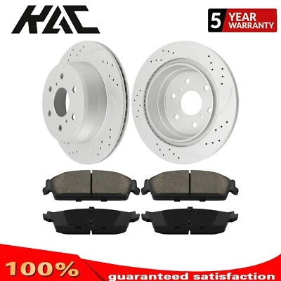 Rear Drilled Rotors+brake Pads Kit For Chevrolet Silverado 1500 2007 2008-2013 Foto 1 de 4