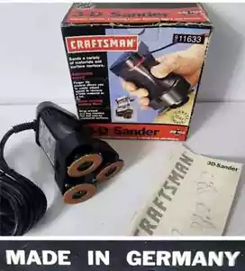 Vtg New CRAFTSMAN 3-D ELECTRIC SANDER ADJ. SPEED FLAT,CONVEX & Concave Germany - Picture 1 of 9