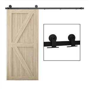 1.8M/2M/2.4M/3M Top Mount Sliding Barn Door Hardware Track Kit for Wooden Door - Picture 1 of 21