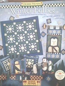Vintage Debbie Mumm WINTER FOLLIES Instructions Patterns Book Penguins - Picture 1 of 7