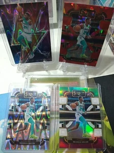 *🔥Brandon Miller 2023-24 Select Basketball  Red Cracked Ice SP RC Lot - 4 Cards - Picture 1 of 10