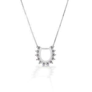 Kelly Herd Outside Set Horseshoe Necklace - Sterling Silver - Picture 1 of 2