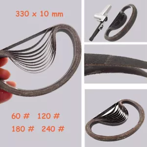 Schleifbänder 10x330 mm Bandschleifer Blätter Schleifmittel fein 60 120 180 240 Körnung - Bild 1 von 7