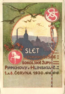 PC SOKOL UHRWERK, SLET VYCHODOCESKE SOKOLSKE ZUPY, Vintage Postkarte (b28217) - Bild 1 von 2