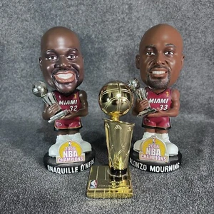 NBA Bobblehead 2006 NBA Championship Shaq O’Neil Alonzo Mourning & Trophy - Picture 1 of 9