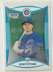 Josh Vitters 2008 Bowman Chrome Prospect on-card Autograph Auto - CHICAGO CUBS - Picture 1 of 1