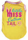 Yellow Top T-Shirt Little Miss Cotton Tail Pet Cat Dog Puppy One Piece Clothes