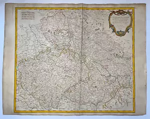 BOHEMIA SILESIA MORAVIA 1751 ROBERT DE VAUGONDY MAPA ANTIGUO GRANDE SIGLO XVIII - Imagen 1 de 16