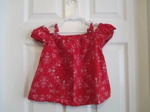 VGUC Oshkosh B’Gosh flutter sleeve handkerchief crop top sx 6/6x - Picture 1 of 5