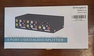 AV Splitter 1 in 4 Ausgang 3RCA Composite Video L/R Audio Verstärker Verteilerbox - Bild 1 von 6