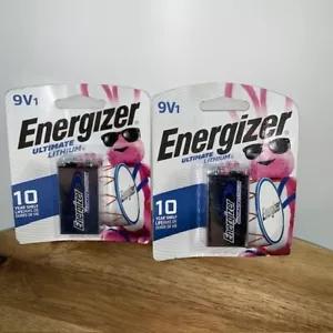 2pk Energizer 9V1 Ultimate Lithium Batteries L522BP 12/32 - Picture 1 of 3