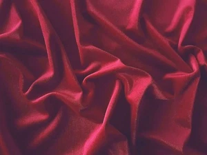 Red 4-way stretch spandex/lycra velvet velour fabric - Picture 1 of 1