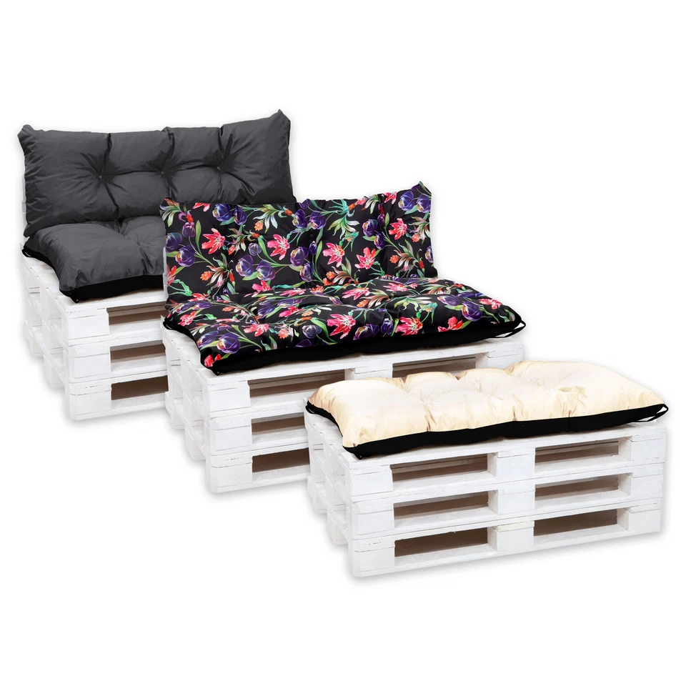 Outdoor Palettenkissen Waschbar - Pallettensitzkissen Europaletten Sitz Polster - Bild 1 von 3