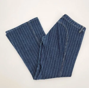 Vintage 90's Y2K BEBE Low Rise Hip Hugger LaceUp Flare Leg Jeans Size 31 Britney - Picture 1 of 9