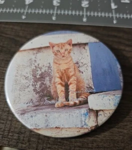 Moroccan Beautiful Cat Pin Back Button 3" Inch - Bild 1 von 3