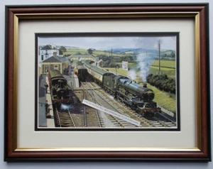 EISENBAHNDRUCK VON BARRY FREEMAN GERAHMT (U) - Bild 1 von 1