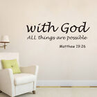  with God Removable All Things Are Possible Wall Art Fashion