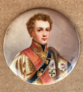 Antikes Miniatur Porzellan Gemälde von Herzog von Reichstadt (Napoleon II) - Bild 1 von 2