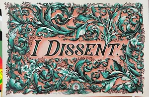 Impresión artística tributo a I Dissent re: Ruth Bader Ginsburg por NC Winters - Imagen 1 de 1