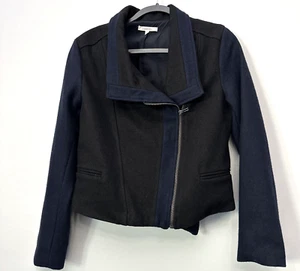 41 Hawthorn Jacket Medium Black Cropped Zipper Longsleeve Casual Woven - Picture 1 of 5