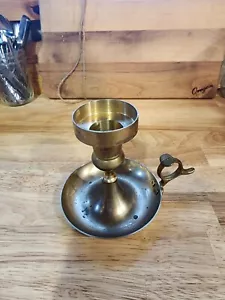 Portacandele vintage in ottone o supporto votivo con anello dito - Foto 1 di 4
