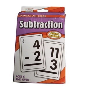 Martin Designs Subtraction Flash Cards Ages 6 Up Stickers Included NEW - Imagen 1 de 4