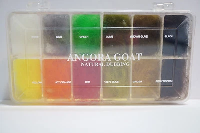 Wapsi Dispenser ANGORA GOAT Dubbing 12 Farben Box Natural Dubbing #1 - Bild 1 von 2