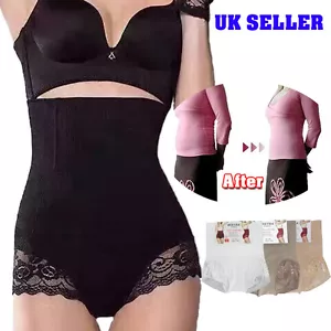 MUTANDINE DONNA SENZA CUCITURE PANCIA VITA ALTA DIMAGRANTI SHAPEWEAR UK 8-16 5865 - Foto 1 di 8