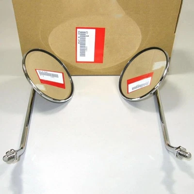 Par de espejos retrovisores laterales redondos izquierda + derecha de 10 mm para Honda CL90 CB100 CL100 CL125 CB125 Foto 1 de 4