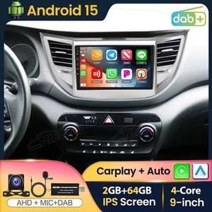 DAB+ 64GB Android 15 CarPlay Autoradio GPS Navi RDS Für Hyundai Tucson 2016-2018 - Bild 1 von 17