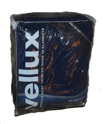 Cobertor Vellux Original Azul Marinho Completo/Queen Macio Durante todo o ano Quente Amigável para Animais de Estimação - Imagem 1 de 4