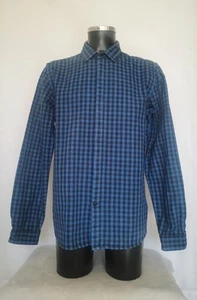 Mens Replay M4921 Heavy Cotton L/S Check Shirt Elbow Patches Size Large (GS3-22) - Picture 1 of 11