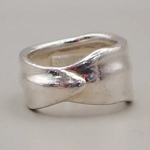 Tiffany & Co Leaf Ring #7 Silver 925 Accessories Vintage 01CA056 - Picture 1 of 8