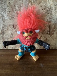 1992 Hasbro Battle Trolls Trollaf Viking Troll 5" Vintage Action Figure Black - Picture 1 of 2