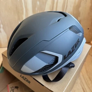 NEU Lazer VENTO KINETICORE Rennradhelm: MATT Blau Grau Medium M - Bild 1 von 3