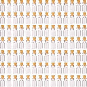 100pz Barattoli Mini Bottiglie Vetro Piccole 1ml con Tappi Sughero Piccole Fiale per Fai da Te - Foto 1 di 11