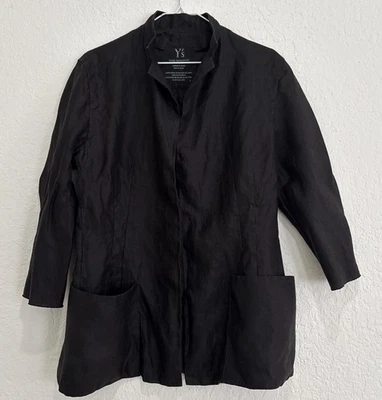 Camisa Ramie Negra Yohji Yamamoto Y's Hecha en Japón Talla 4 Foto 1 de 4