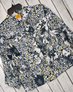 Ruby Rd. Womens Multicolor Rayon Long Casual Sleeve Button Front Jacket Size 10 - Picture 1 of 21