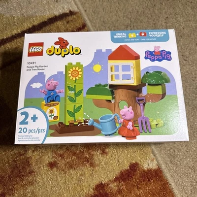 Duplo LEGO Set 10431 Peppa Pig Garden And Tree House Set NIB - Image 1 of 4