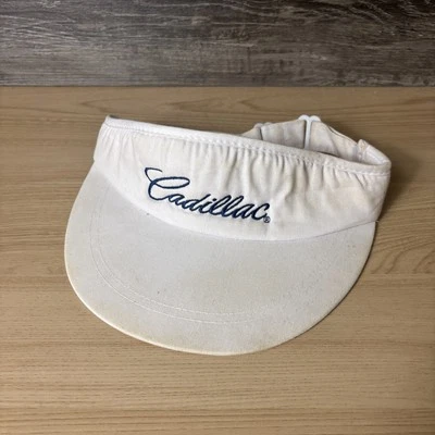 Gorra visera blanca bordada de golf Cadillac ajustable clásica para hombre Foto 1 de 4