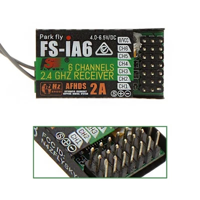 Receptor remoto de control LCD de 6 canales DC 4-6,5 V FsIa6 2,4 GHz para automóvil de radiocontrol Flysky Foto 1 de 4