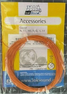 Cable delgado naranja LokSound de ESU 51944 0,5 mm (2A) 10 m de largo (33 pies) cable Hi-Flex - Imagen 1 de 1