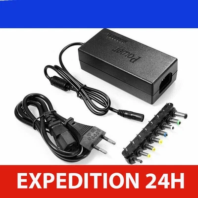96W Universal Laptop Power Supply Adapter Charger 8 Tips - Image 1 of 4