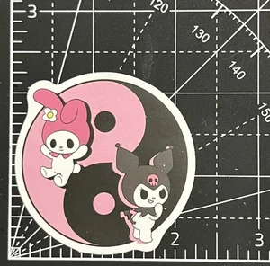 Kuromi Yin Yang My Melody - Vinyl Decal Sanrio StickerBomb Notebook KAWAII - Picture 1 of 4