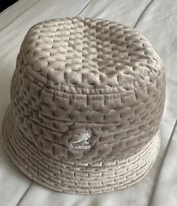Kangol Bucket Hat Velour Dash Quilted Bin w/Ear Flaps Taupe XL - Picture 1 of 6