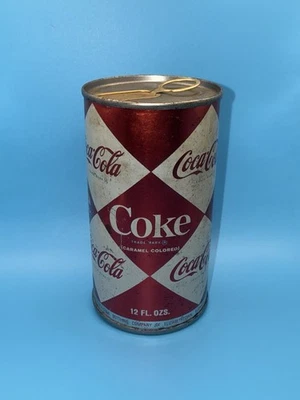 Винтажная банка для кока-колы 1960-х годов с выдвижной вкладкой (пустая) *только одна с оригинальной вкладкой* - Изображение 1 из 3