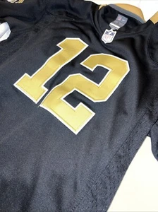 NFL On Field Nike Football Jersey Youth Large New Orleans Saints Colston 12 Blck - Picture 1 of 5