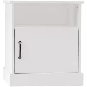 Bedside Table 1 Shelf 1 Shelf Bedroom Cabinet Lamp Nightstand White - Picture 1 of 9