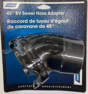 Camco RV Sanitation 45 Degree Black Sewer Hose Adapter 39403 - Picture 1 of 2